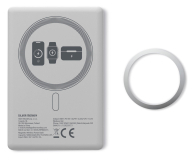 Powerbank Silver Monkey Powerbank Smart 5000 mAh MagSafe UltraSlim 3w1 Srebrny